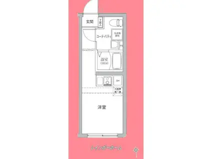 ベルシードステアー亀戸(ワンルーム/3階)の間取り写真