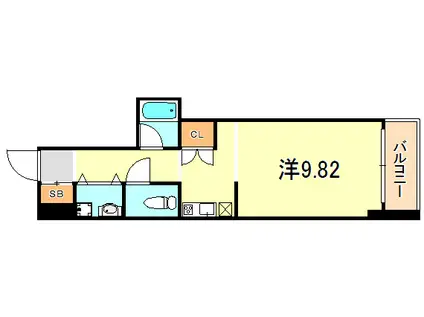 ラ・ウェゾン西明石(1K/4階)の間取り写真