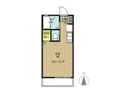 ヴィラ・グレイス(1K/2階)の間取り写真