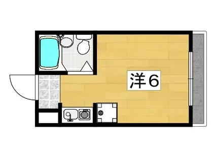 池田マンション(ワンルーム/3階)の間取り写真