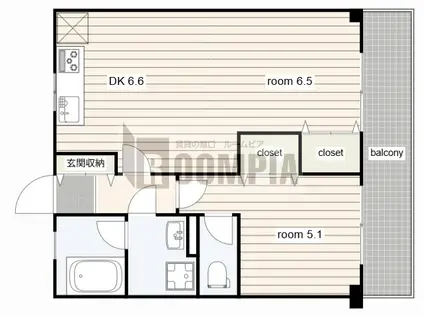 メゾン阿曽(1LDK/1階)の間取り写真