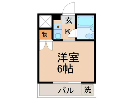 サンライズ苦竹(1K/3階)の間取り写真