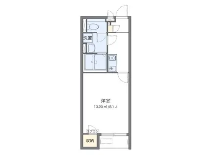 クレイノメゾン ド ミント板宿(1K/1階)の間取り写真