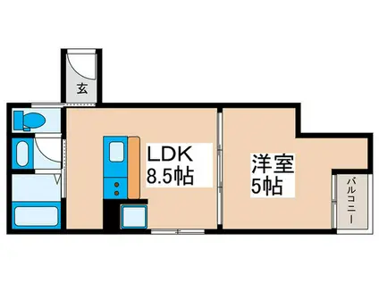東尾久4丁目共同(1LDK/1階)の間取り写真