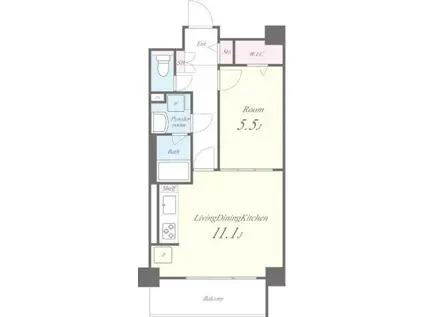 グーフォクオーレ(1LDK/1階)の間取り写真