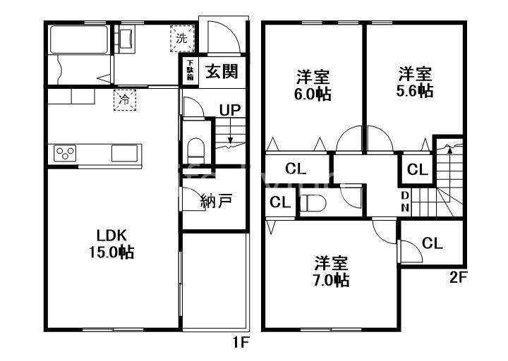 LINO住吉(3LDK/1階)の間取り写真