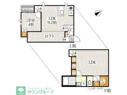 CB柏KAJIN(1LDK/1階)の間取り写真