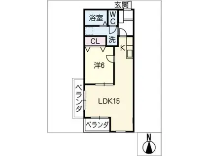 コーポシーズンA(1LDK/1階)の間取り写真