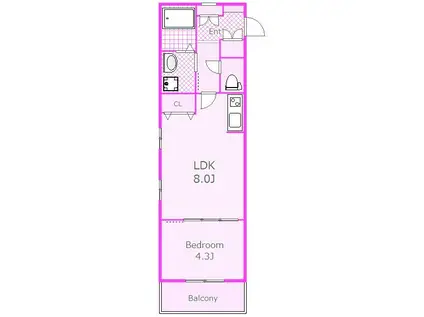 グラン レガーロ上星川I(1LDK/2階)の間取り写真