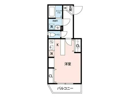 エナジャイズ駒込(ワンルーム/3階)の間取り写真