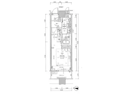 目黒第一マンションズ(ワンルーム/9階)の間取り写真