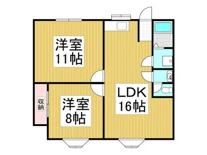 T・Cアッセンブリー(2LDK/1階)の間取り写真