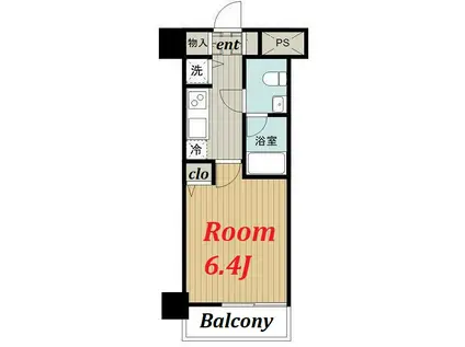 スカイコート都立大学第3(1K/7階)の間取り写真