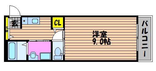 プライムステージ中庄駅前(1K/3階)の間取り写真