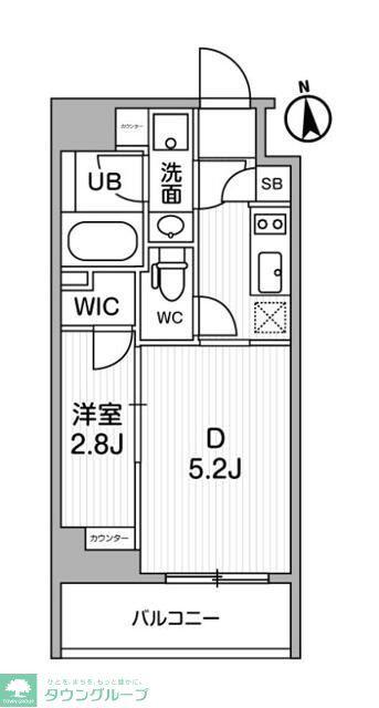 ALTERNA東池袋(2K/6階)の間取り写真
