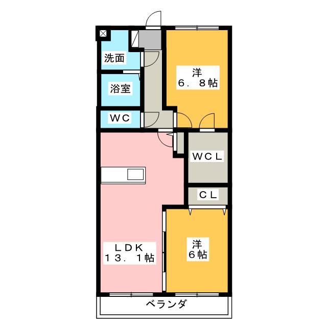 グランストーク中野町(2SLDK/3階)の間取り写真