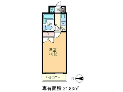 FIORE 西尾久II(1K/8階)の間取り写真