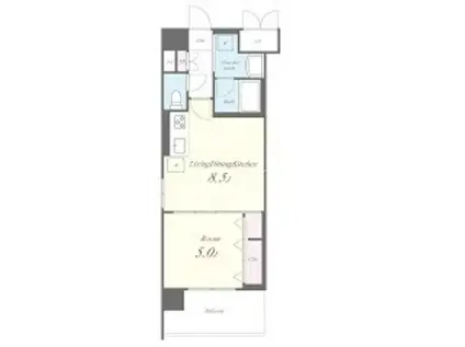 ストーム(1LDK/8階)の間取り写真