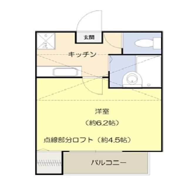 フェリックス東陽(1K/1階)の間取り写真