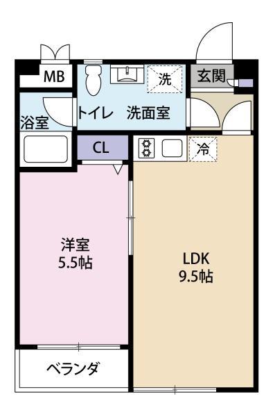プラザ南大井(1LDK/3階)の間取り写真