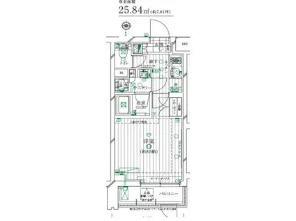 REGALIZ明大前レガリス明大前(1K/2階)の間取り写真