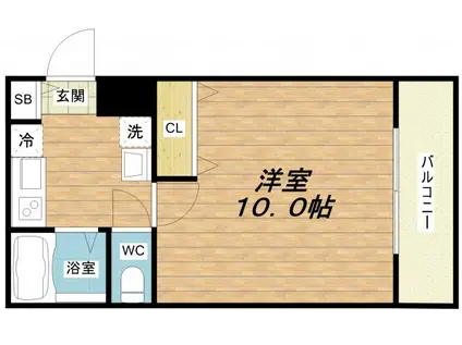 舟橋青山ビル(1K/3階)の間取り写真