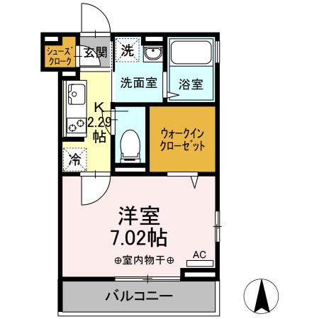 ボナール(1K/3階)の間取り写真