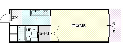 神藤レジデンス(1K/3階)の間取り写真