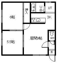 ワンダーハイツ98(2LDK/2階)の間取り写真