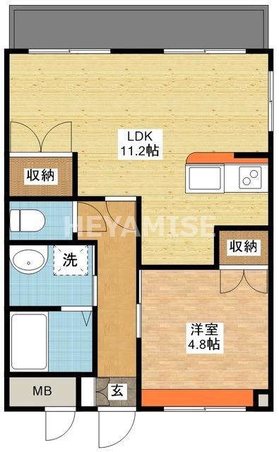 エンソララード(1LDK/2階)の間取り写真