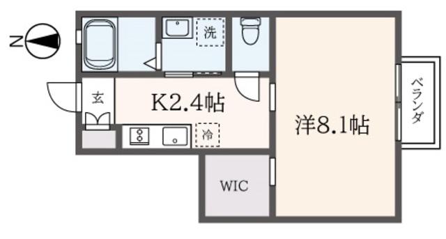KS MAISON(1K/2階)の間取り写真