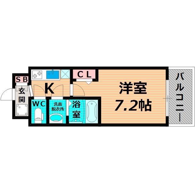 フォーリアライズ城東ファイン(1K/7階)の間取り写真