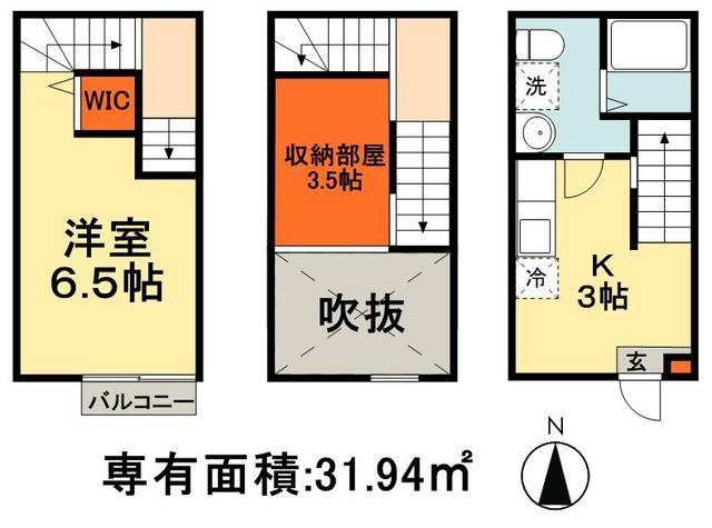 CALMATOカルマート(1DK/1階)の間取り写真