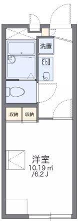 レオパレスパティオ仁川(1K/2階)の間取り写真