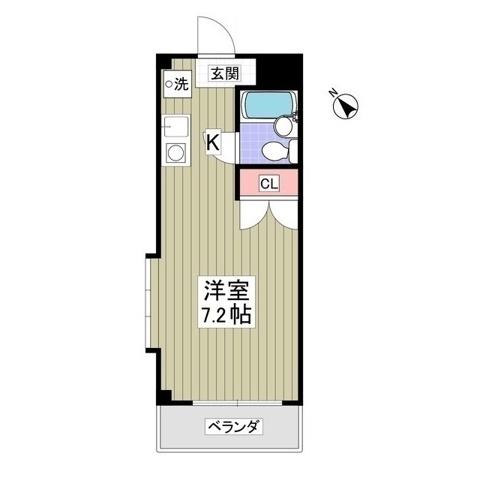 ウィルハイム(ワンルーム/3階)の間取り写真