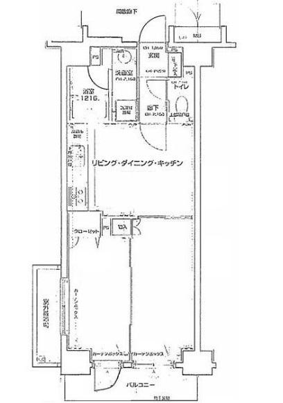 アクトヒルズ金町(2LDK/6階)の間取り写真