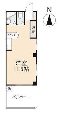 小川マンション(ワンルーム/4階)の間取り写真