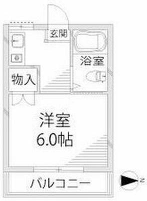 ラフィーネ北八代(ワンルーム/4階)の間取り写真