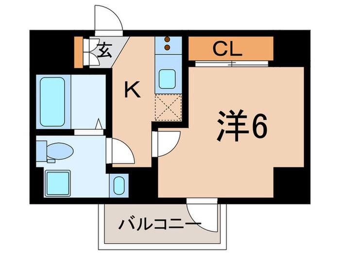 クレヴィスタ戸越公園(1K/1階)の間取り写真
