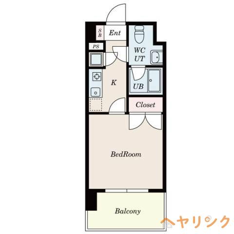 CONDE藤が丘(1K/2階)の間取り写真