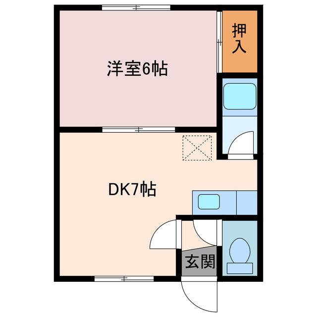 フォルテ(1DK/1階)の間取り写真