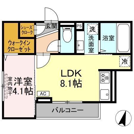 D PAINA弘明寺II(1LDK/3階)の間取り写真