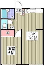 プラザ桜木II(1LDK/1階)の間取り写真
