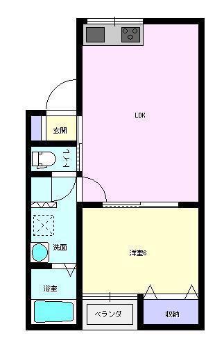 コーポ・エスケイ(1LDK/1階)の間取り写真