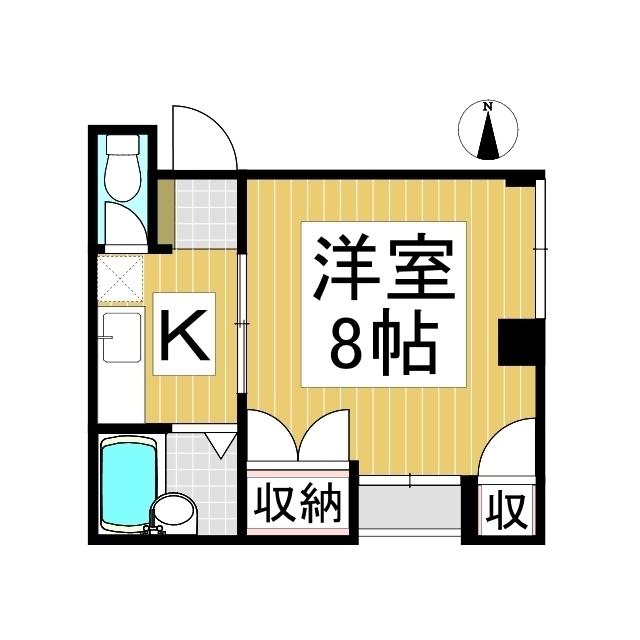 アベニュー高田(1K/2階)の間取り写真