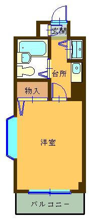 アメニティ・93(1K/3階)の間取り写真