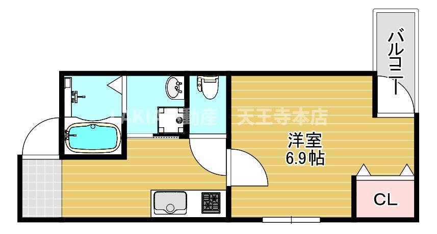 フジパレス今川駅東III番館(1K/1階)の間取り写真
