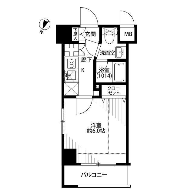 プレール・ドゥーク東京ノースII(1K/3階)の間取り写真