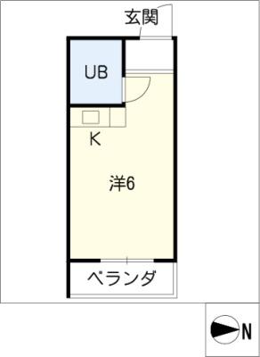 フォレスト伊勝町(ワンルーム/1階)の間取り写真
