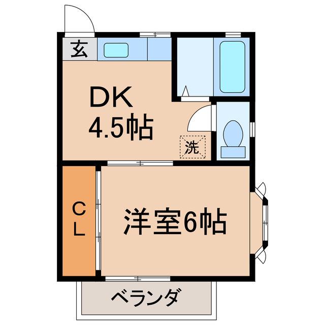 メイメゾン横浜保土ヶ谷(1DK/1階)の間取り写真